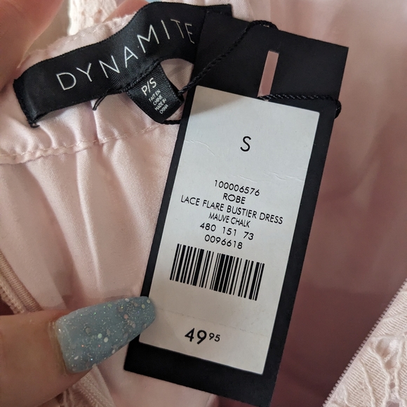 Light Pink Dynamite Lace Dress - Picture 5 of 5